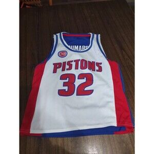 Vintage Detroit Pistons RIP HAMILTON JOE DUMARS Reversible Jersey Large 14/16